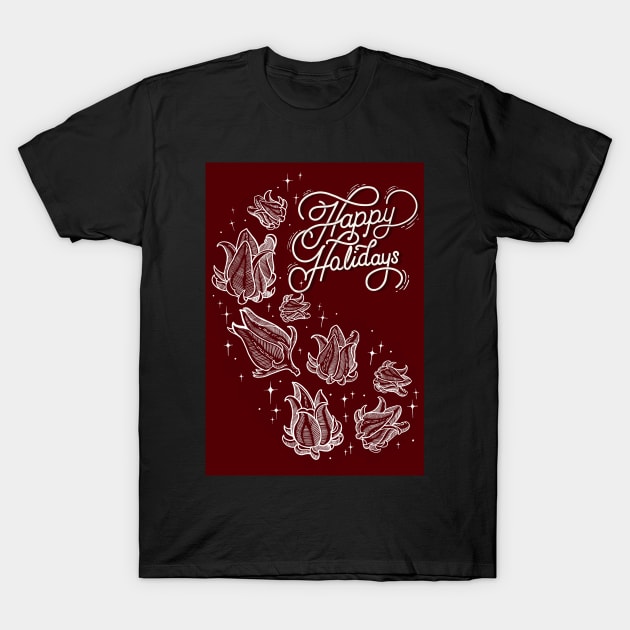 Happy Holidays Sorrel Themed Greeting Card T-Shirt by SStormes